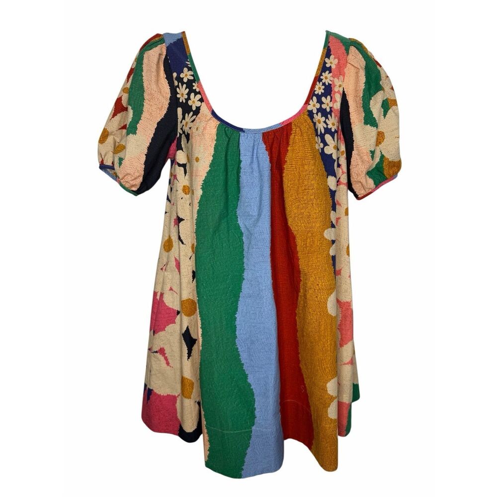 Farm Rio Super Fun Daisy Mini Dress Size Small - Picture 6 of 10